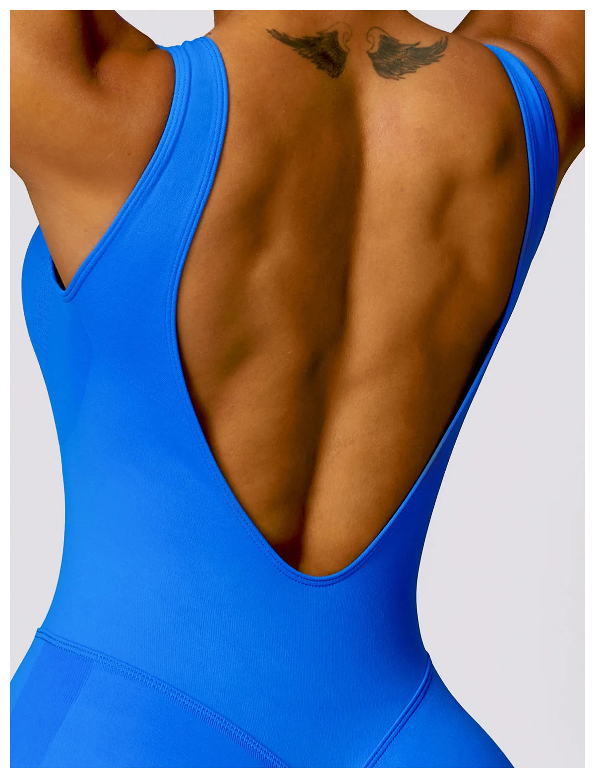 Women's Seamless High-Stretch V-Back Sports Jumpsuit