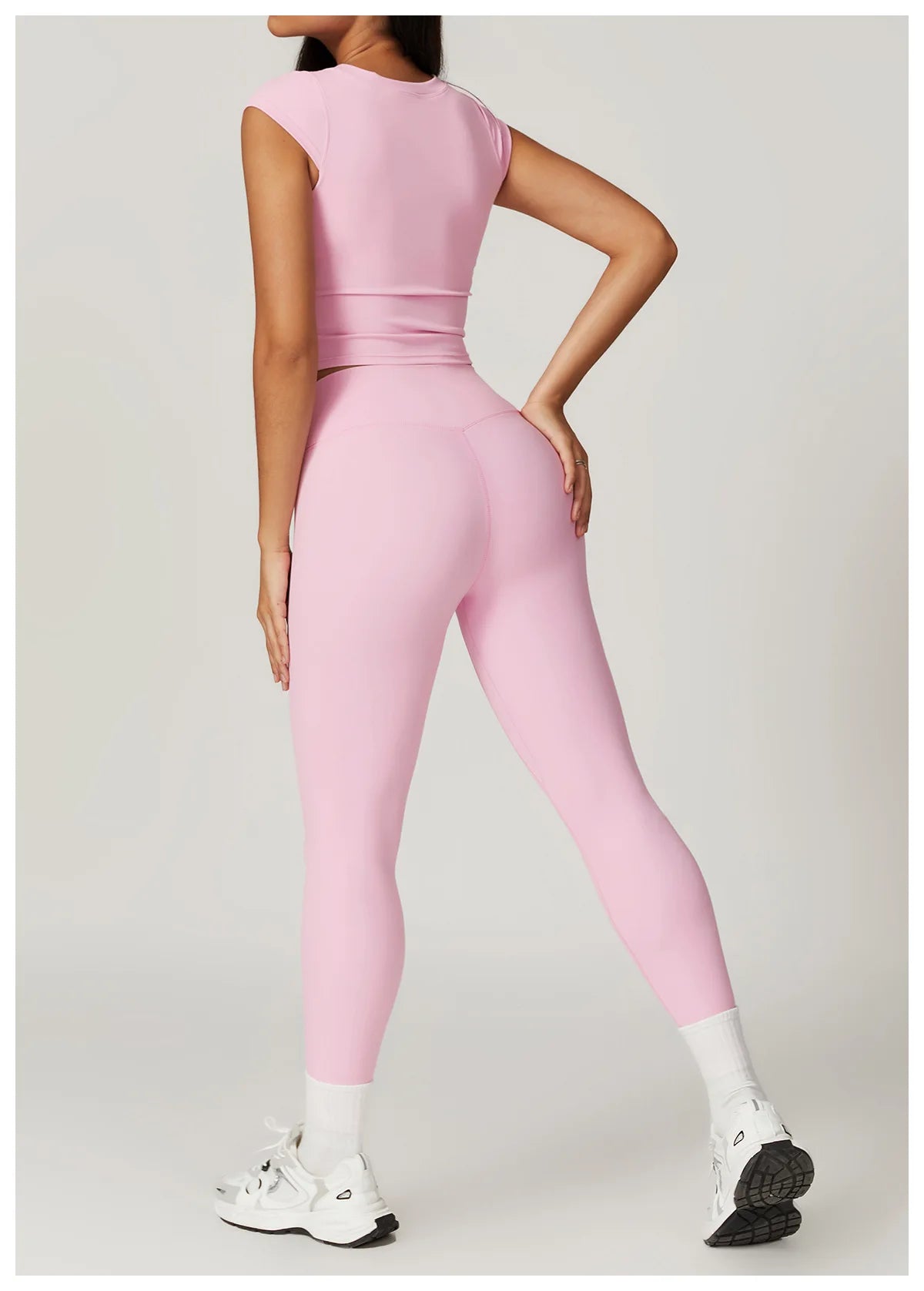 Push-Up Crop Top & High-Waist Leggings Set