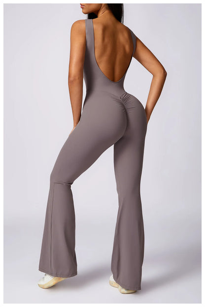 Women's Stretch V-Back Sports Jumpsuit