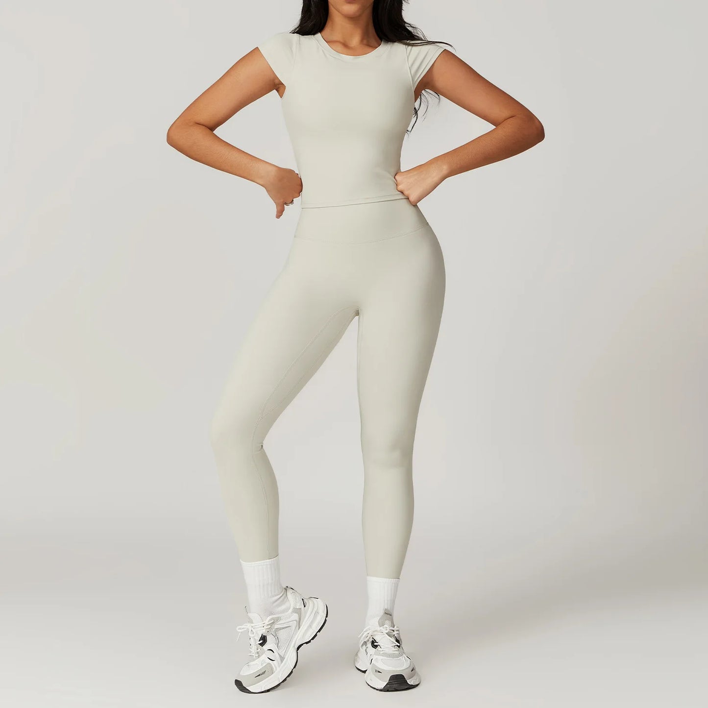 Push-Up Crop Top & High-Waist Leggings Set