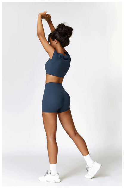 Seamless Crop Top & High-Waist Short Set