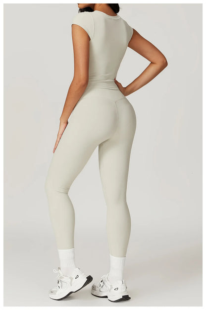 Push-Up Crop Top & High-Waist Leggings Set