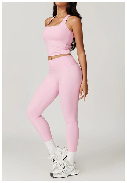 Push-Up Tank Top & High-Waist Leggings Set