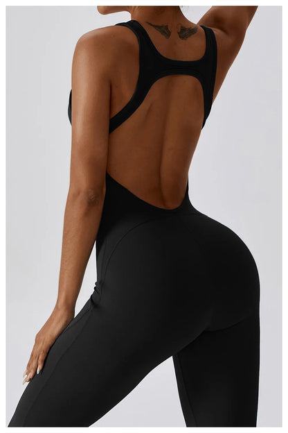 Women's Training Jumpsuit – Stretch Fit Push-Up Workout Bodysuit