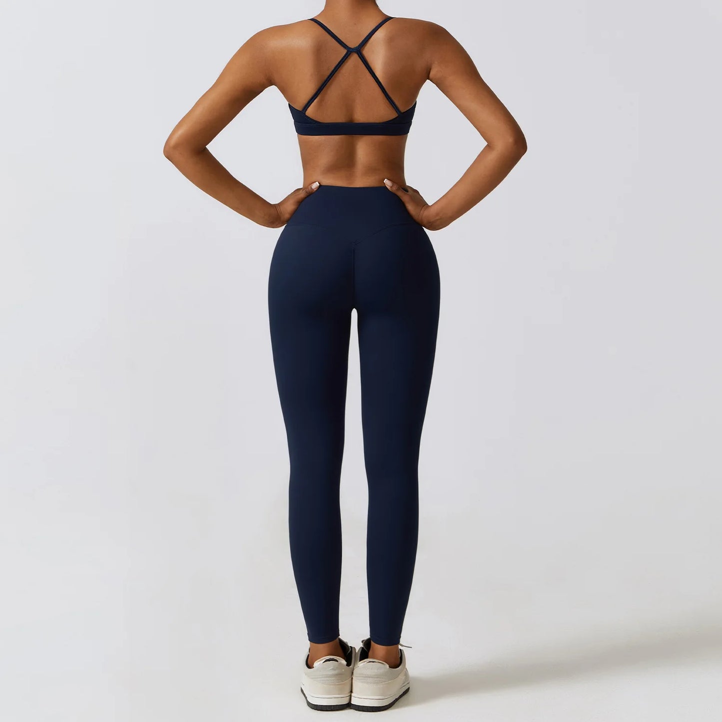 Strappy Bra Top & High-Waist Leggings