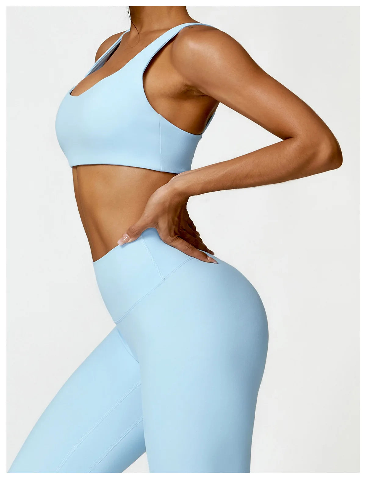 Strappy Padded Bra & High-Waist Leggings Set