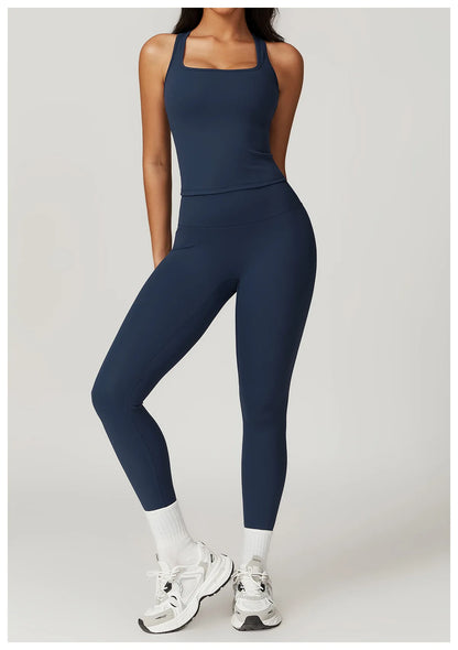 Push-Up Tank Top & High-Waist Leggings Set