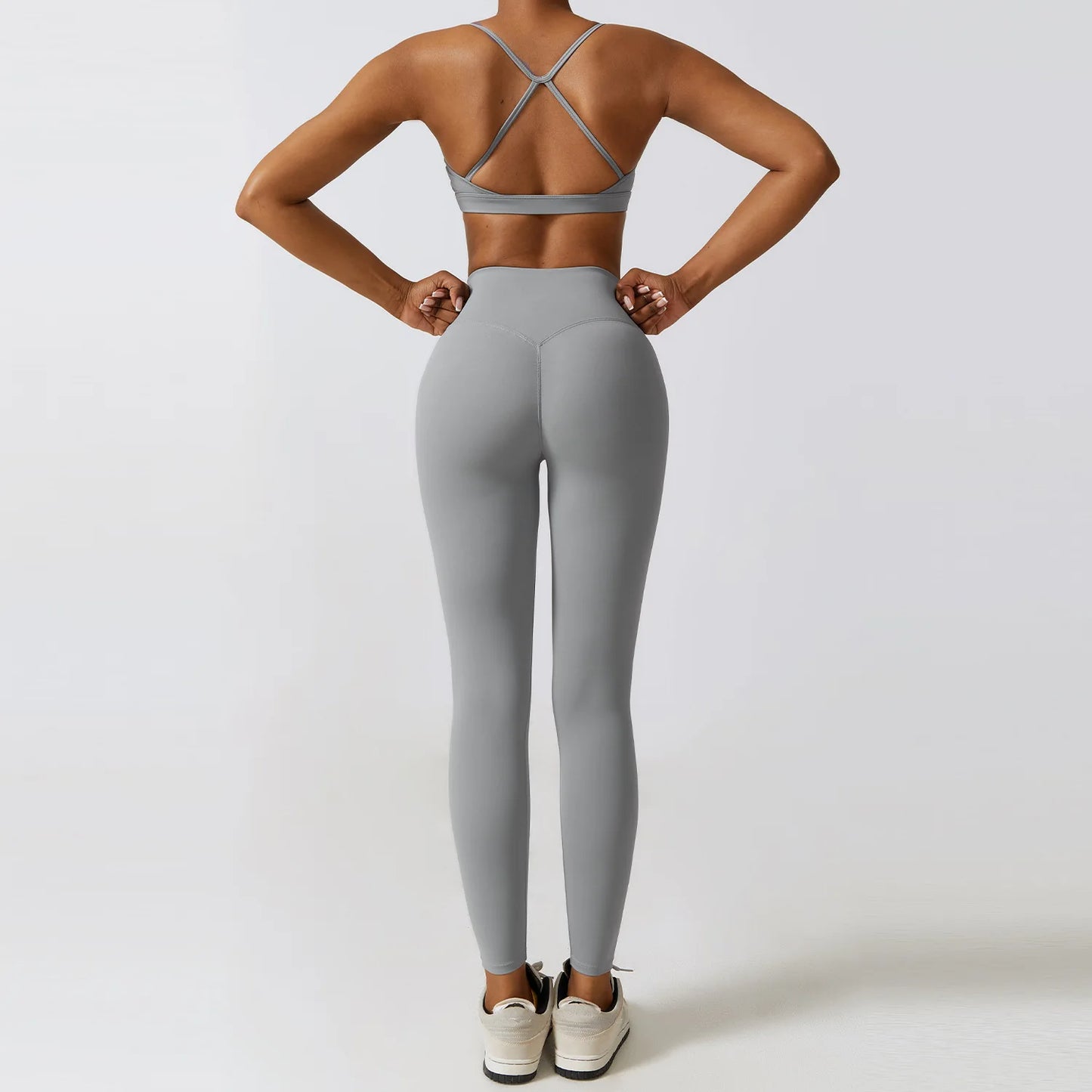 Strappy Bra Top & High-Waist Leggings