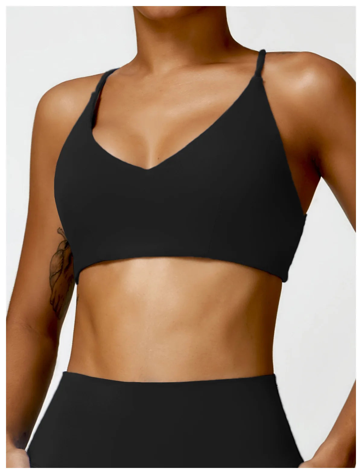 Women's Cross Gathered Seamless Sports Bra