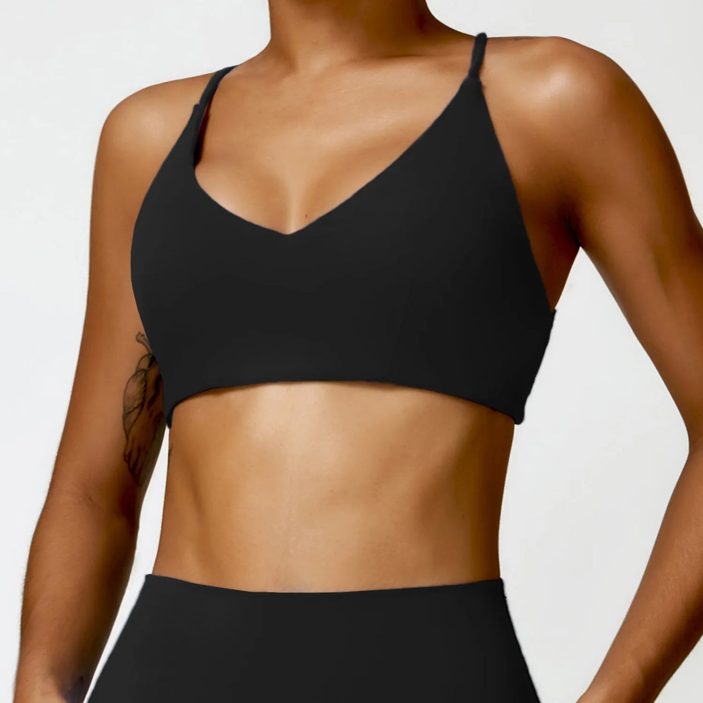 Women's Cross Gathered Seamless Sports Bra