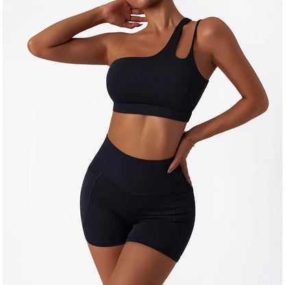 Women's Seamless High-Waist Leggings & Sports Bra Set