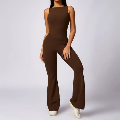 Women's Stretch V-Back Sports Jumpsuit