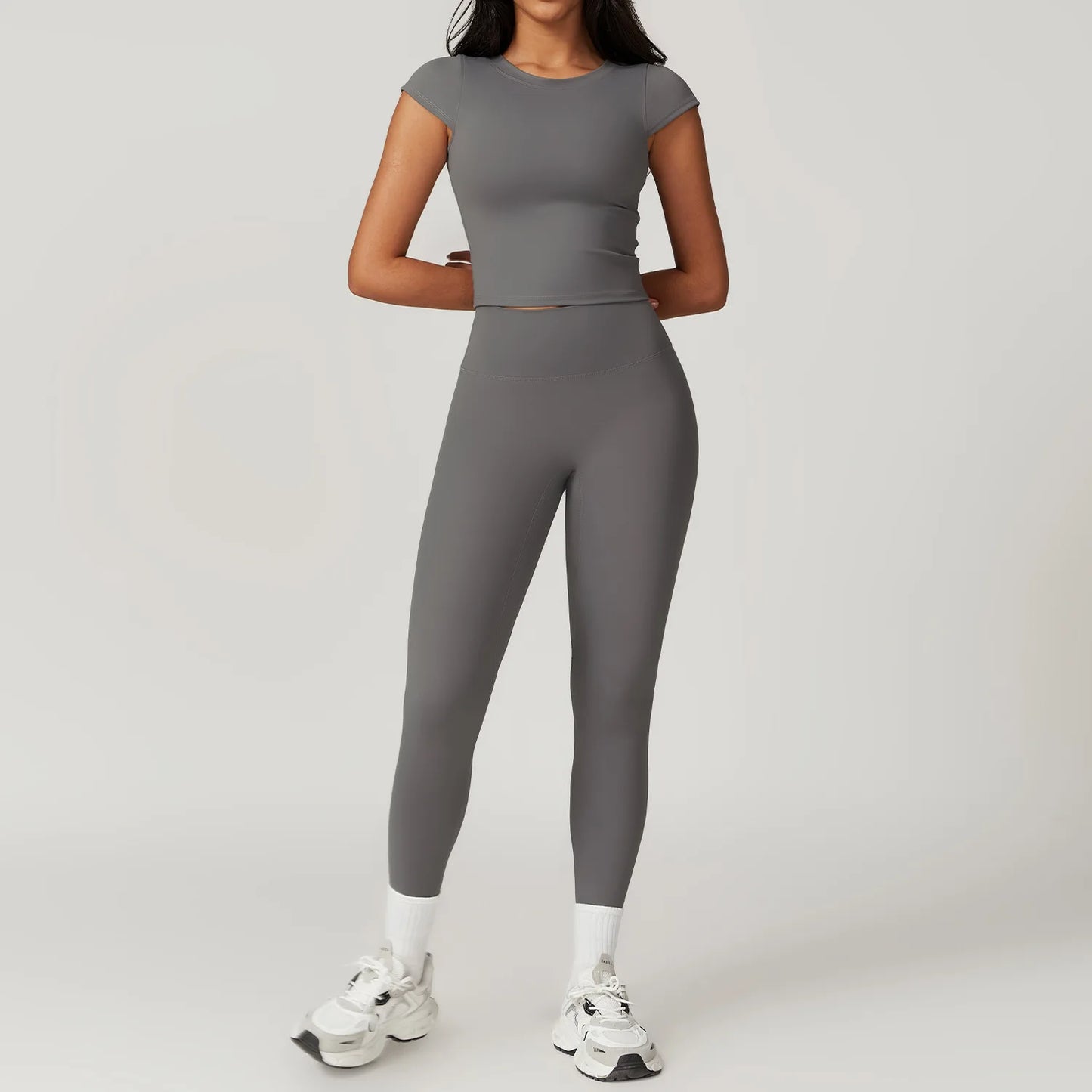 Push-Up Crop Top & High-Waist Leggings Set