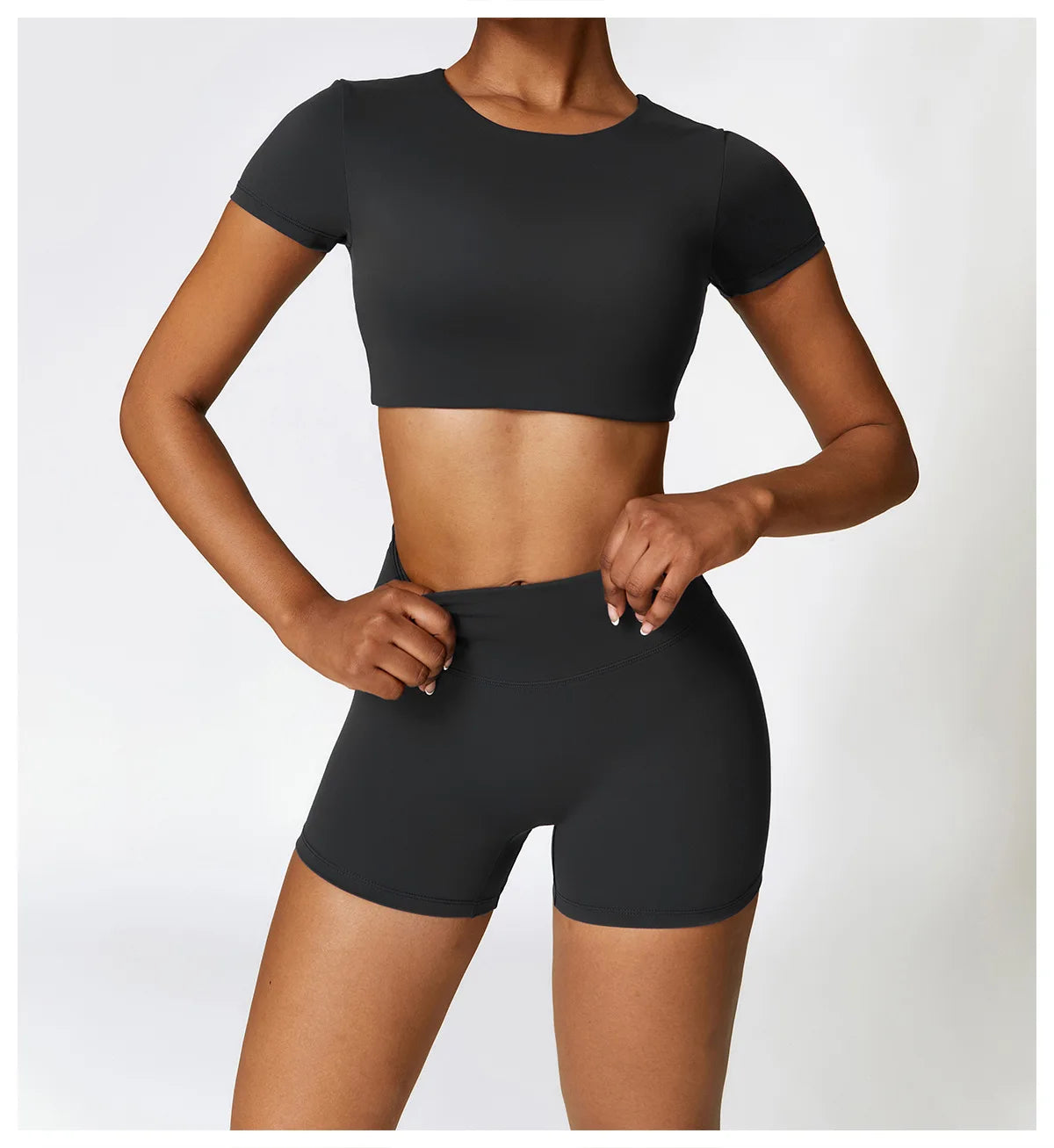 Seamless Crop Top & High-Waist Short Set