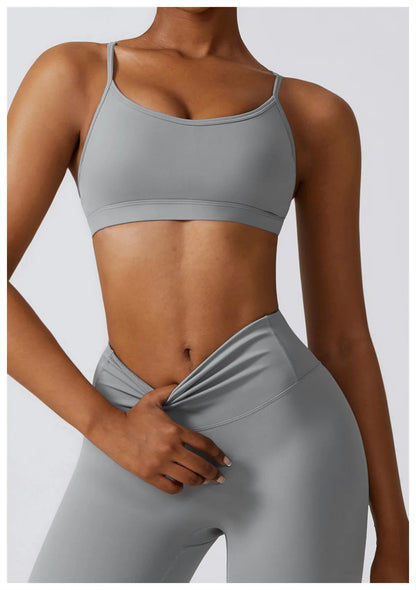 Strappy Bra Top & High-Waist Leggings