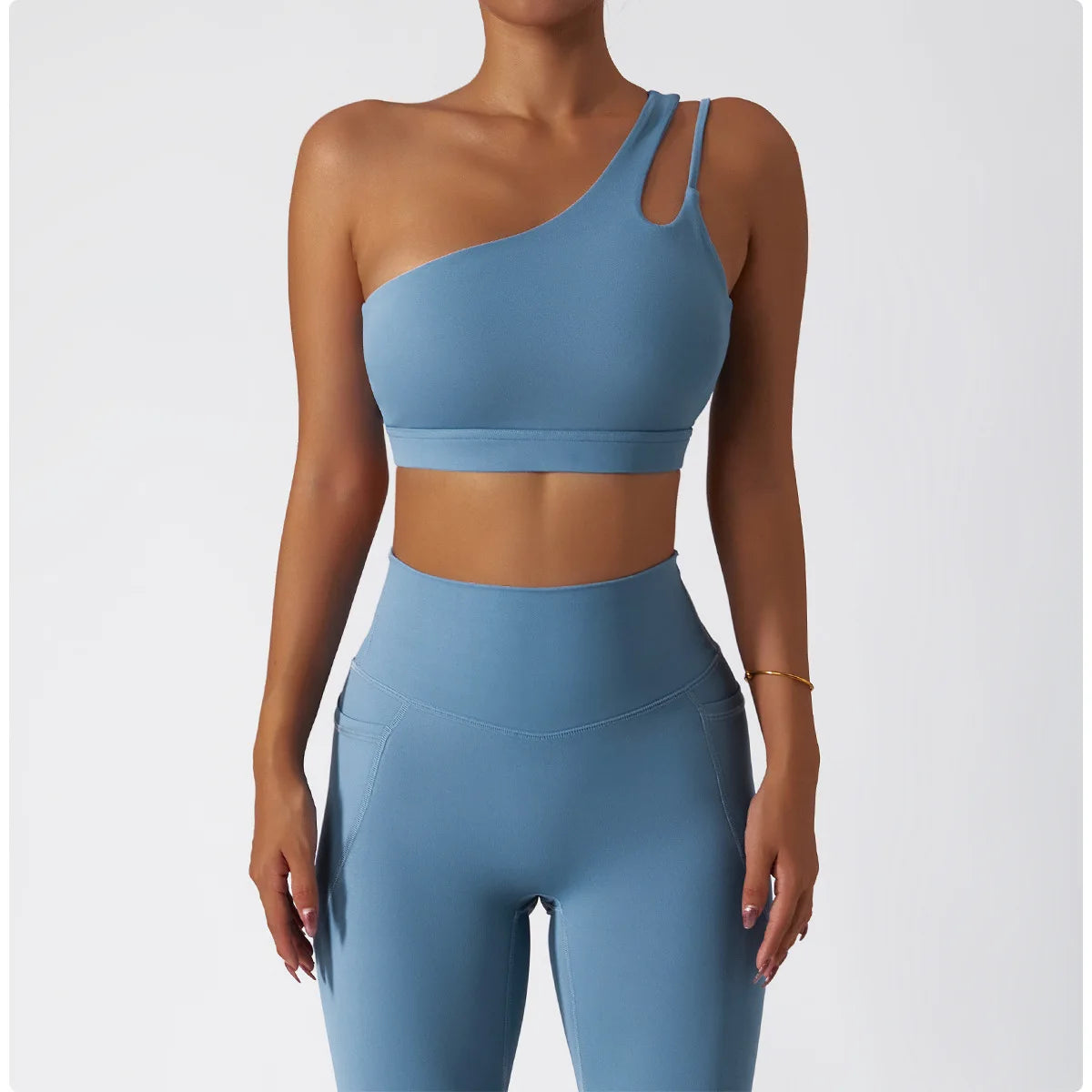 Women's Seamless High-Waist Leggings & Sports Bra Set