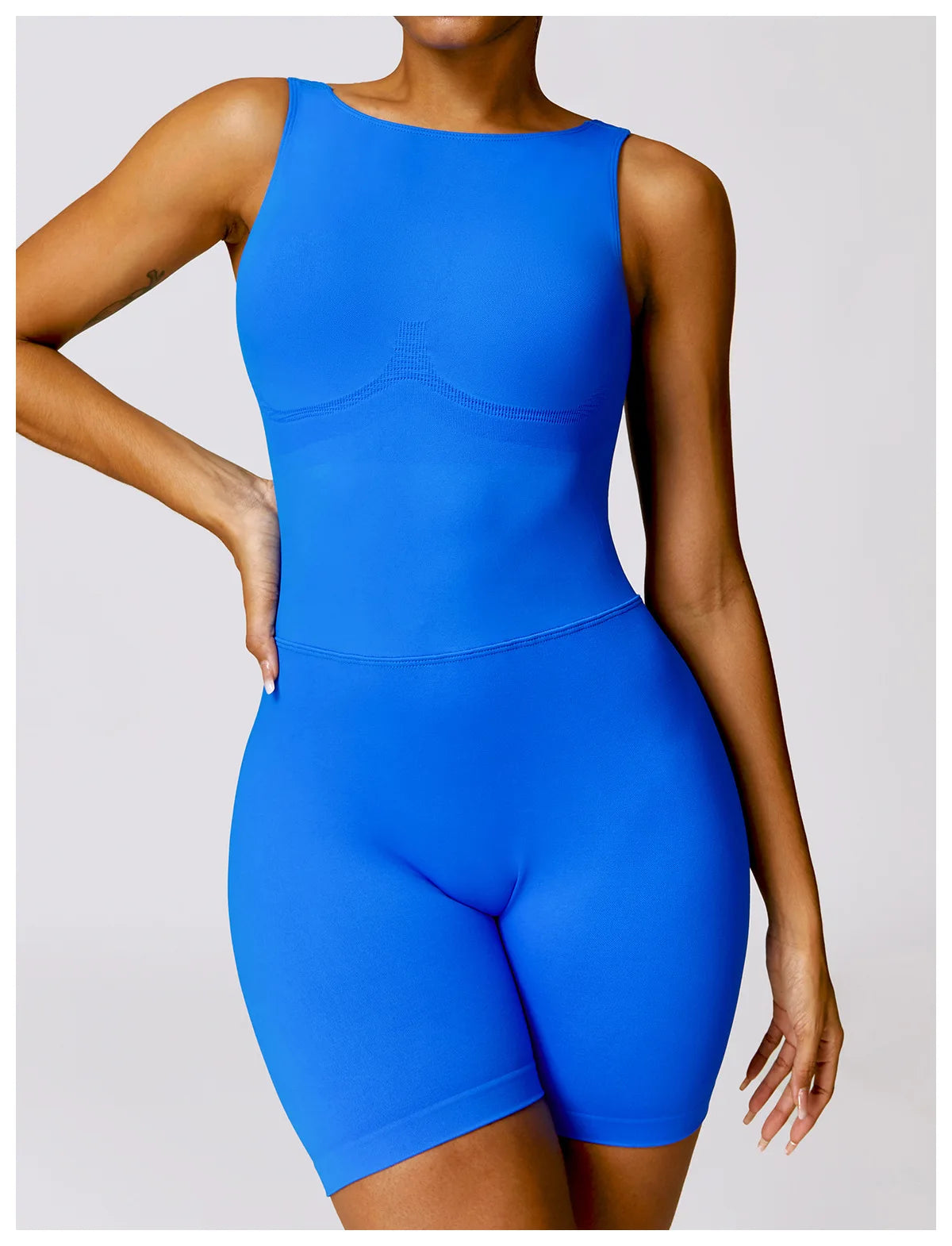 Women's Seamless High-Stretch V-Back Sports Jumpsuit