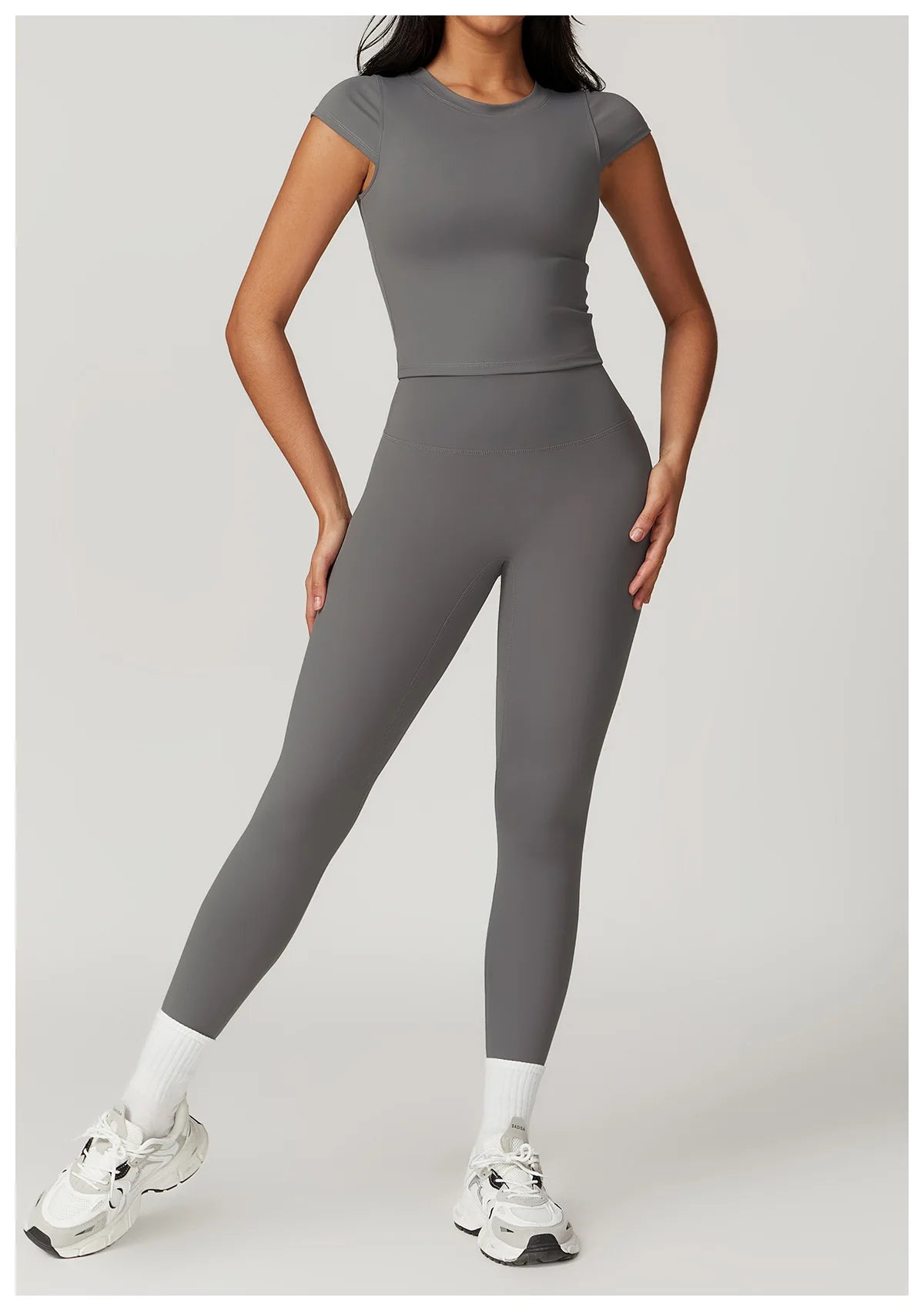 Push-Up Crop Top & High-Waist Leggings Set