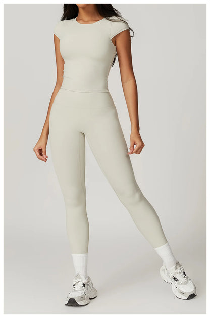 Push-Up Crop Top & High-Waist Leggings Set