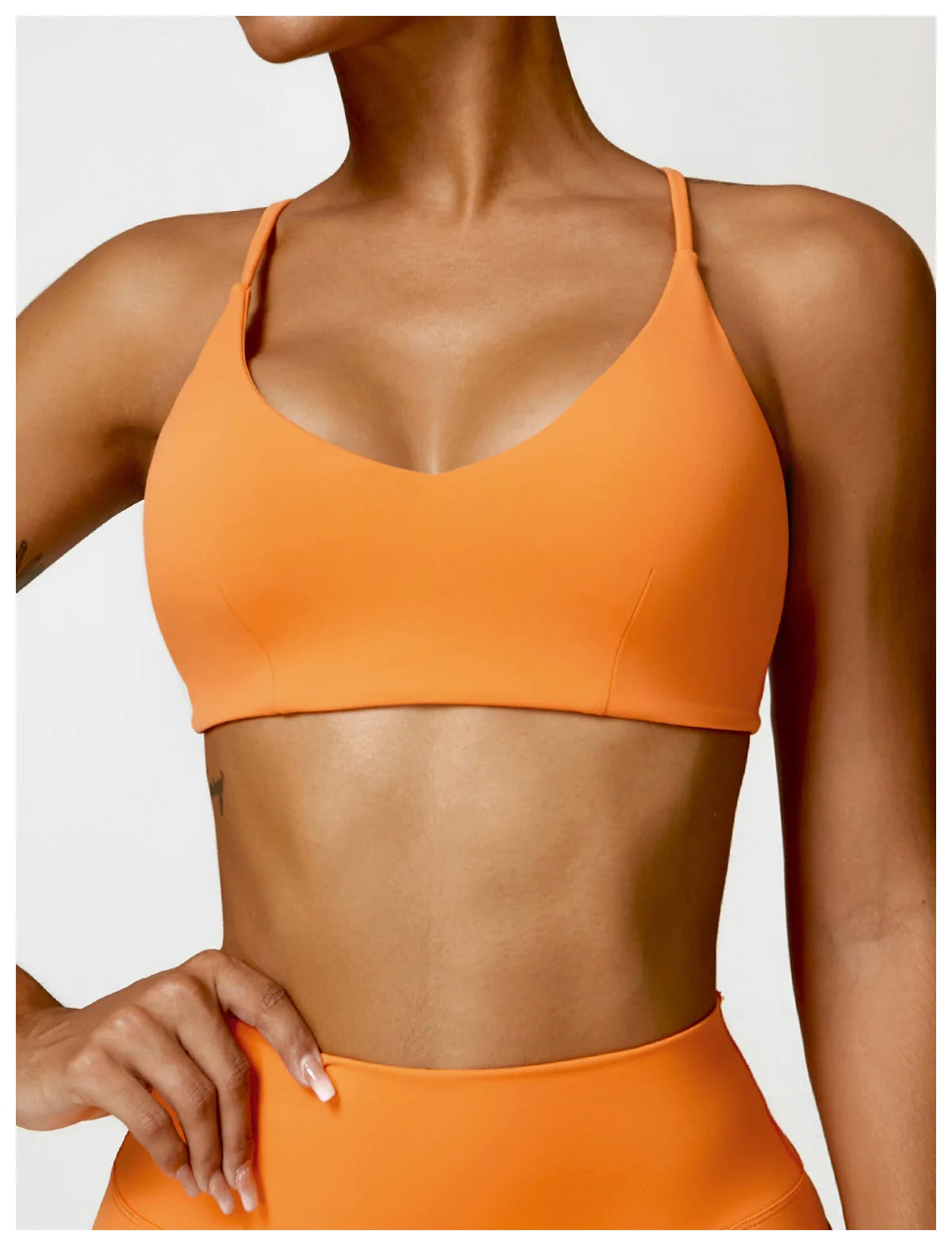 Women's Cross Gathered Seamless Sports Bra