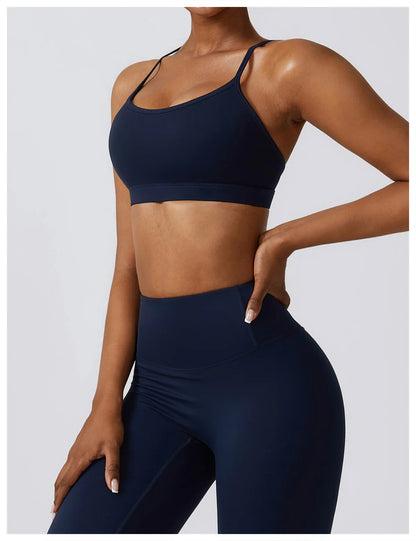 Strappy Bra Top & High-Waist Leggings