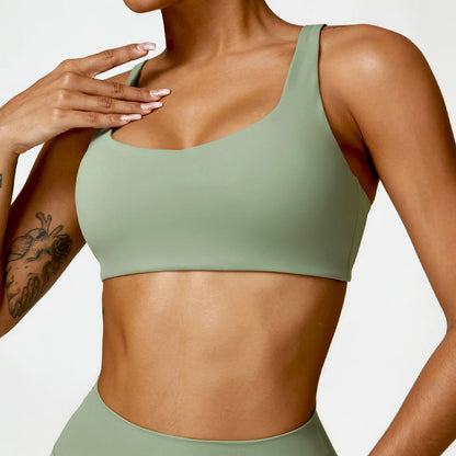 Women's Seamless High-Impact Push-Up Sports Bra