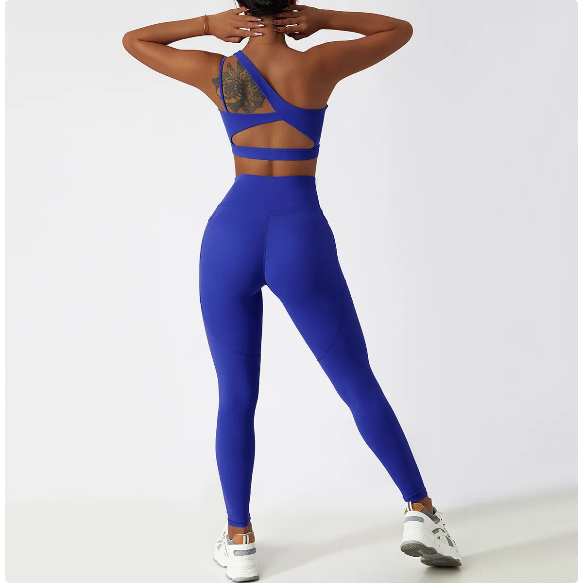 Women's Seamless High-Waist Leggings & Sports Bra Set