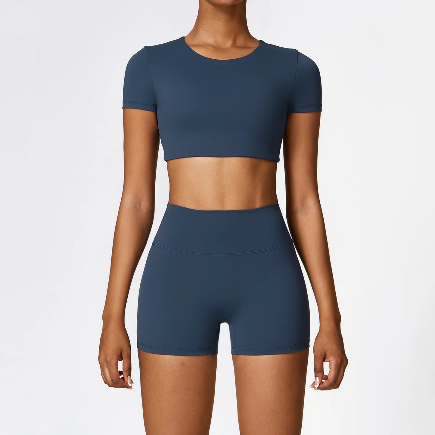 Seamless Crop Top & High-Waist Short Set