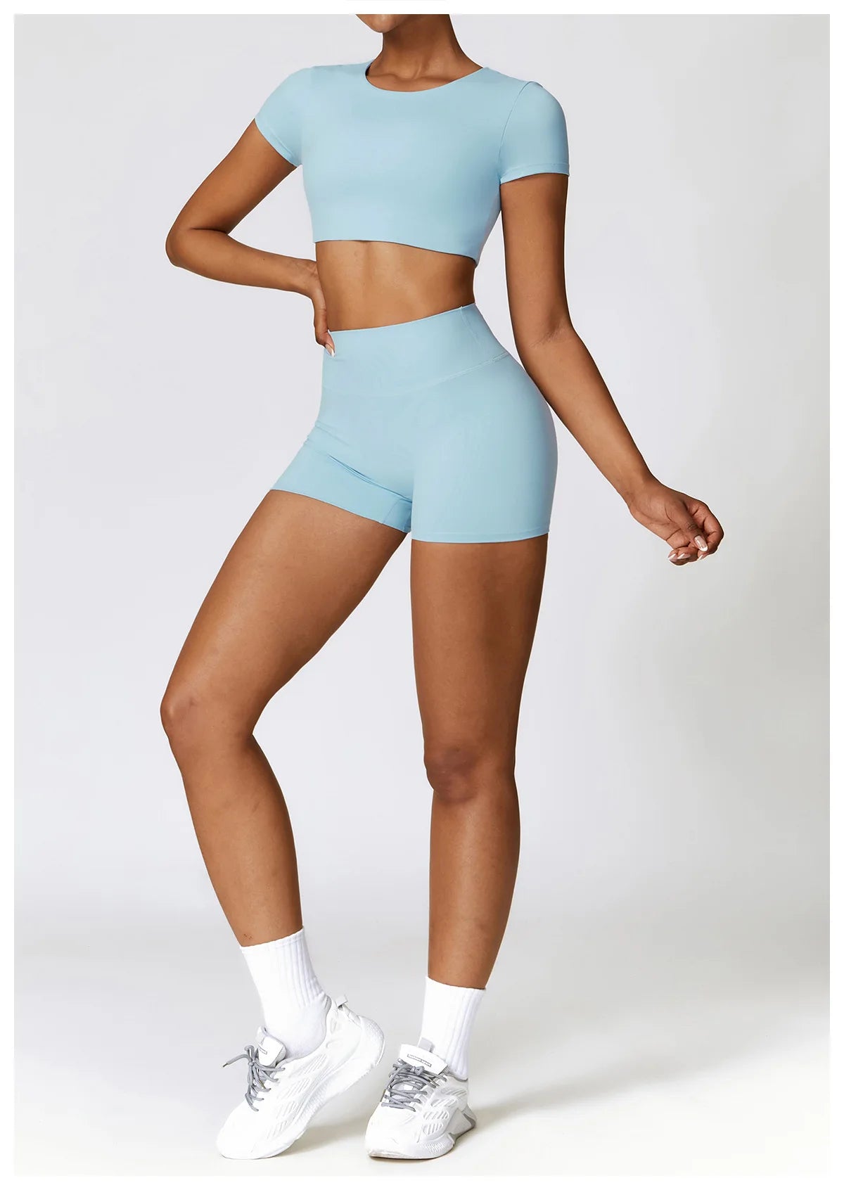 Seamless Crop Top & High-Waist Short Set