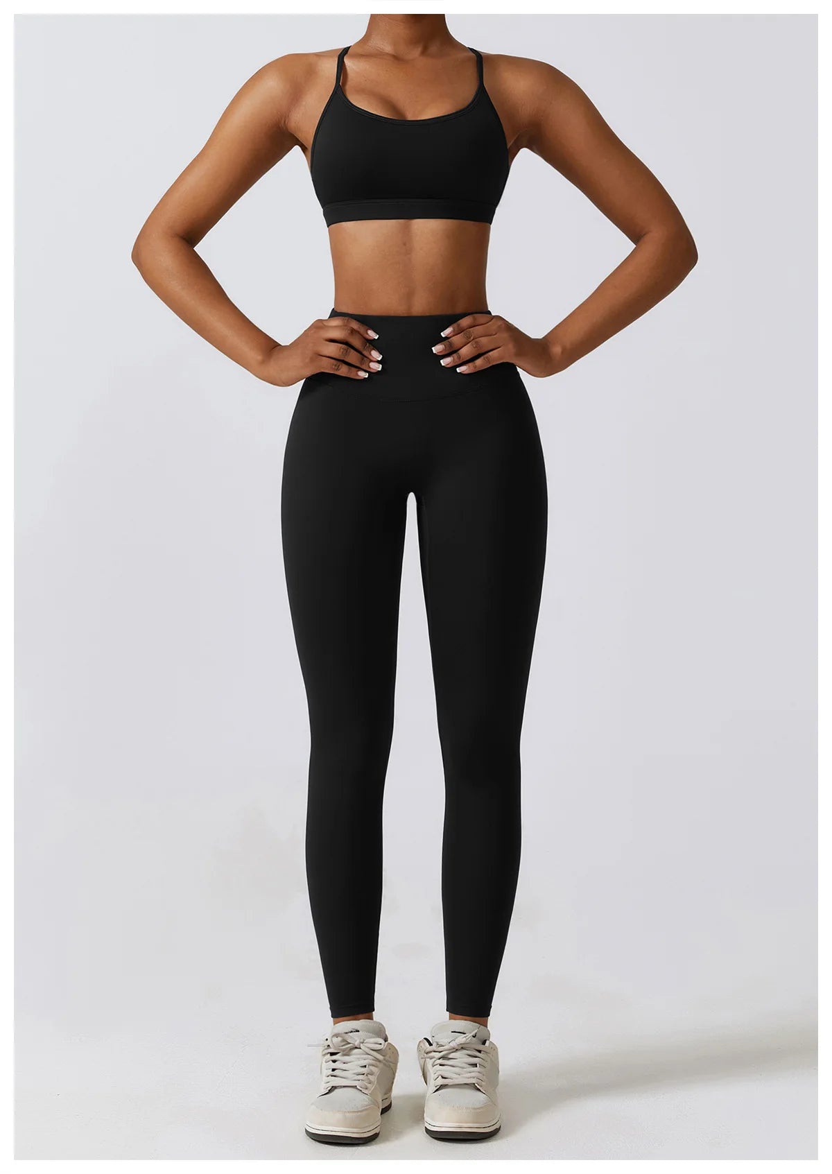 Strappy Bra Top & High-Waist Leggings