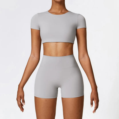 Seamless Crop Top & High-Waist Short Set