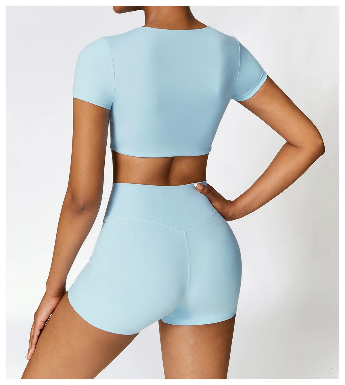 Seamless Crop Top & High-Waist Short Set