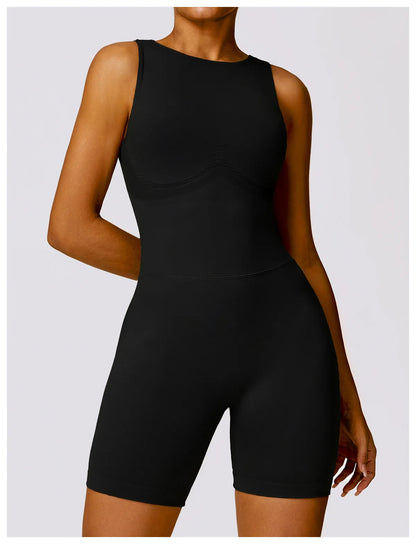 Women's Seamless High-Stretch V-Back Sports Jumpsuit