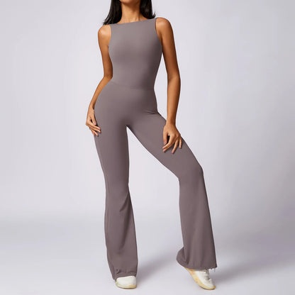 Women's Stretch V-Back Sports Jumpsuit