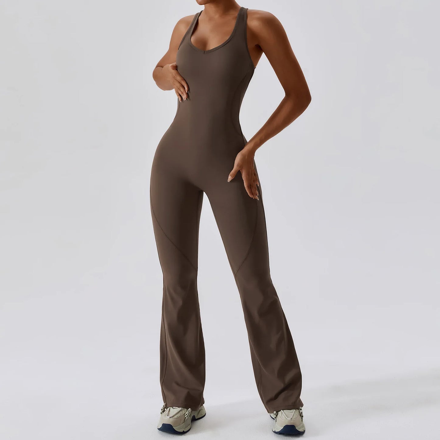 Women's Training Jumpsuit – Stretch Fit Push-Up Workout Bodysuit