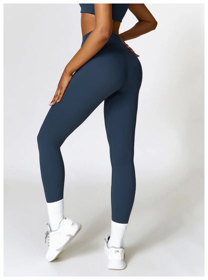 Seamless Crop Top & High-Waist Leggings Set