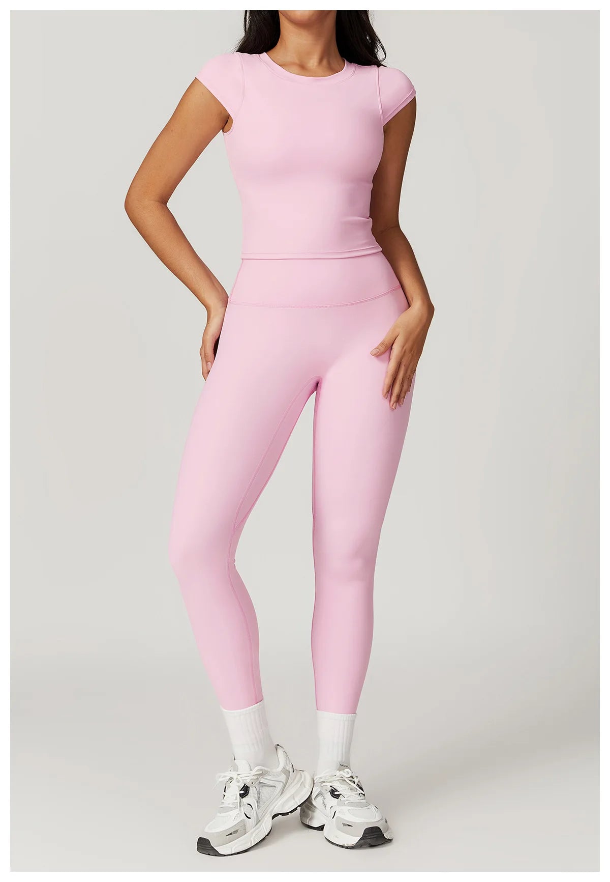 Push-Up Crop Top & High-Waist Leggings Set