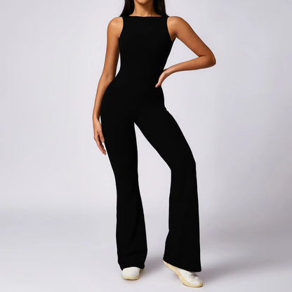 Women's Stretch V-Back Sports Jumpsuit