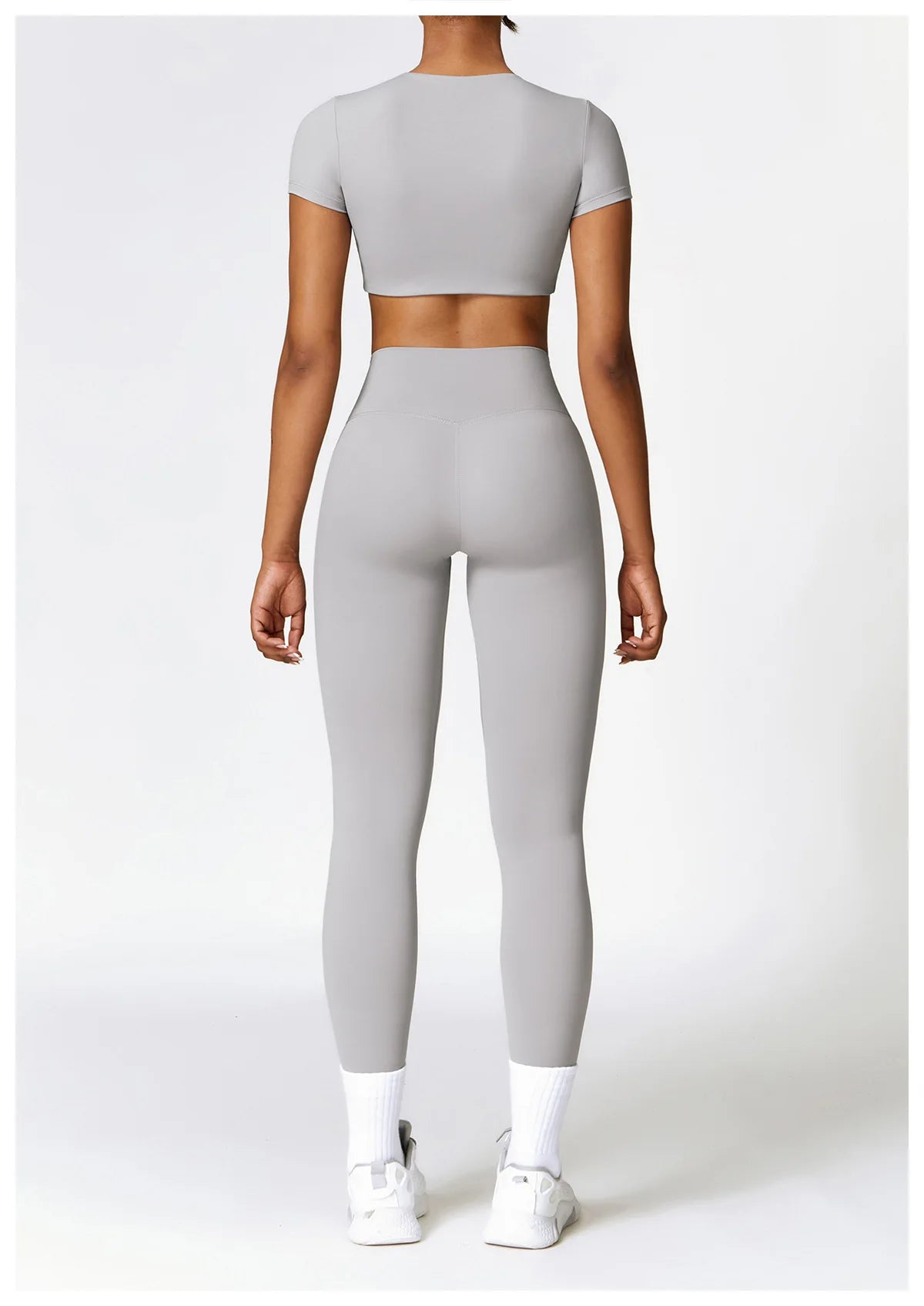 Seamless Crop Top & High-Waist Leggings Set