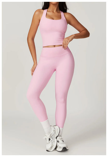 Push-Up Tank Top & High-Waist Leggings Set