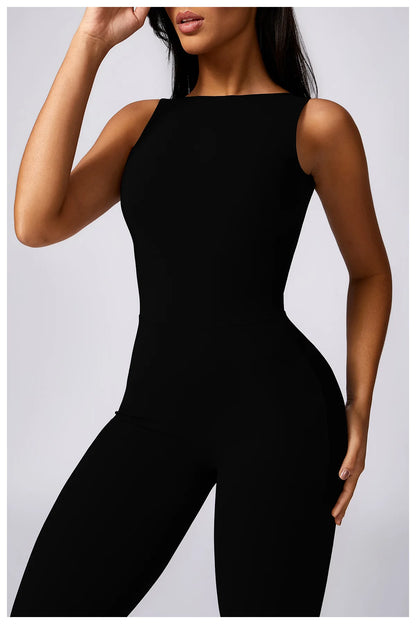 Women's Stretch V-Back Sports Jumpsuit