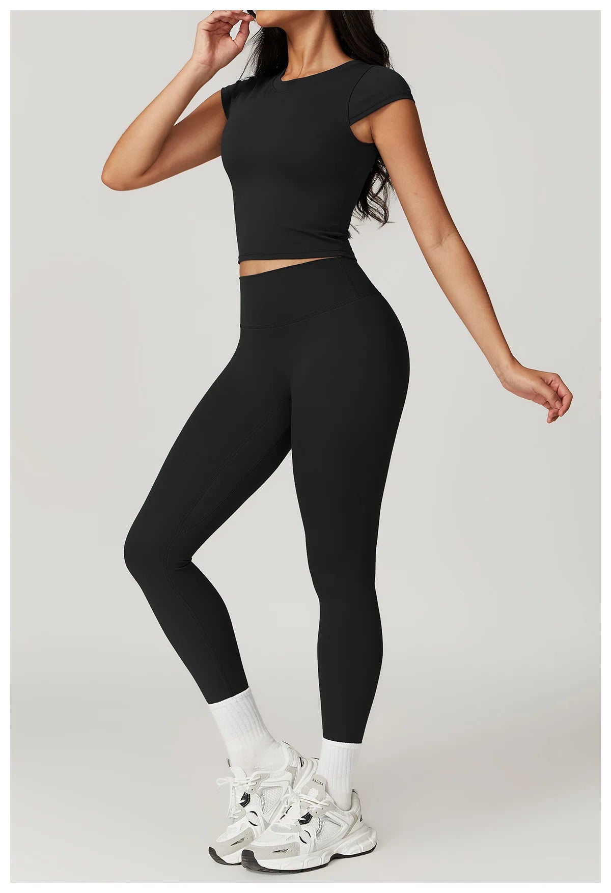 Push-Up Crop Top & High-Waist Leggings Set