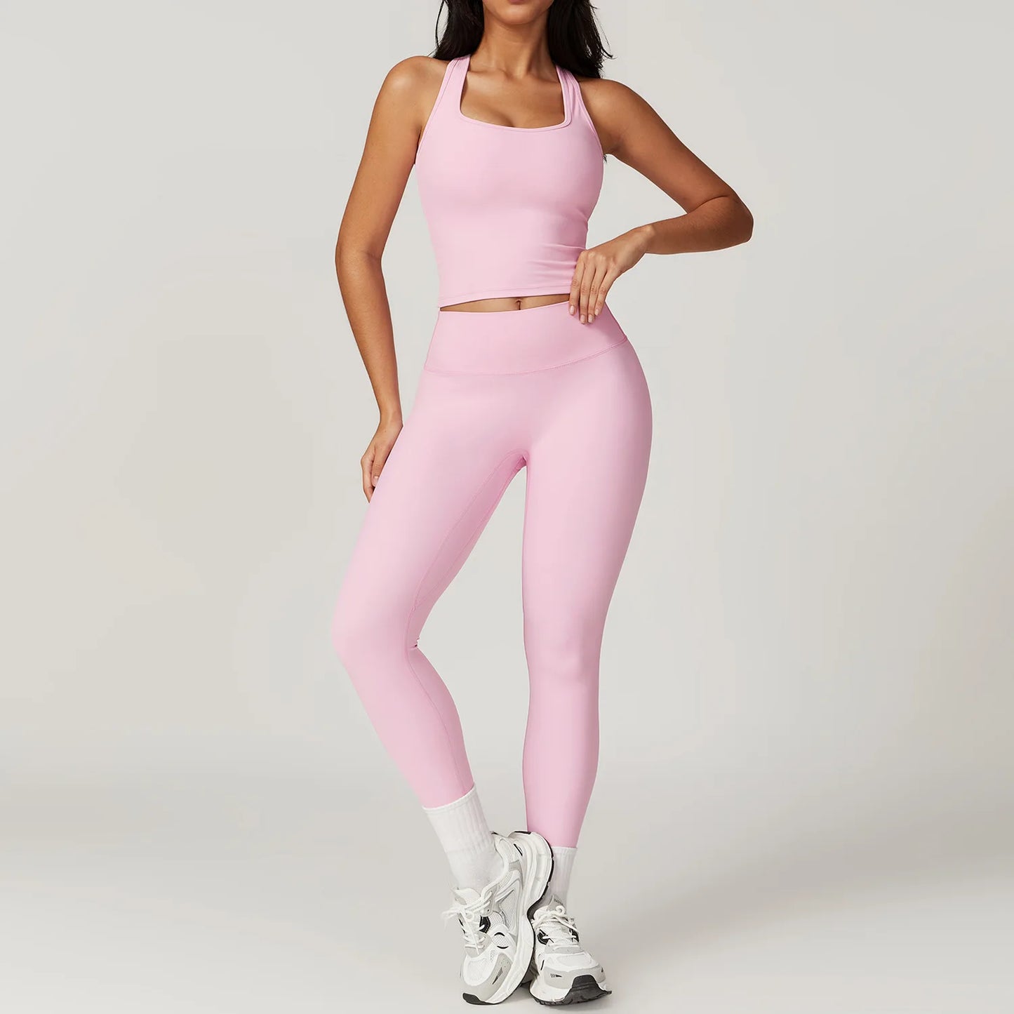 Push-Up Tank Top & High-Waist Leggings Set