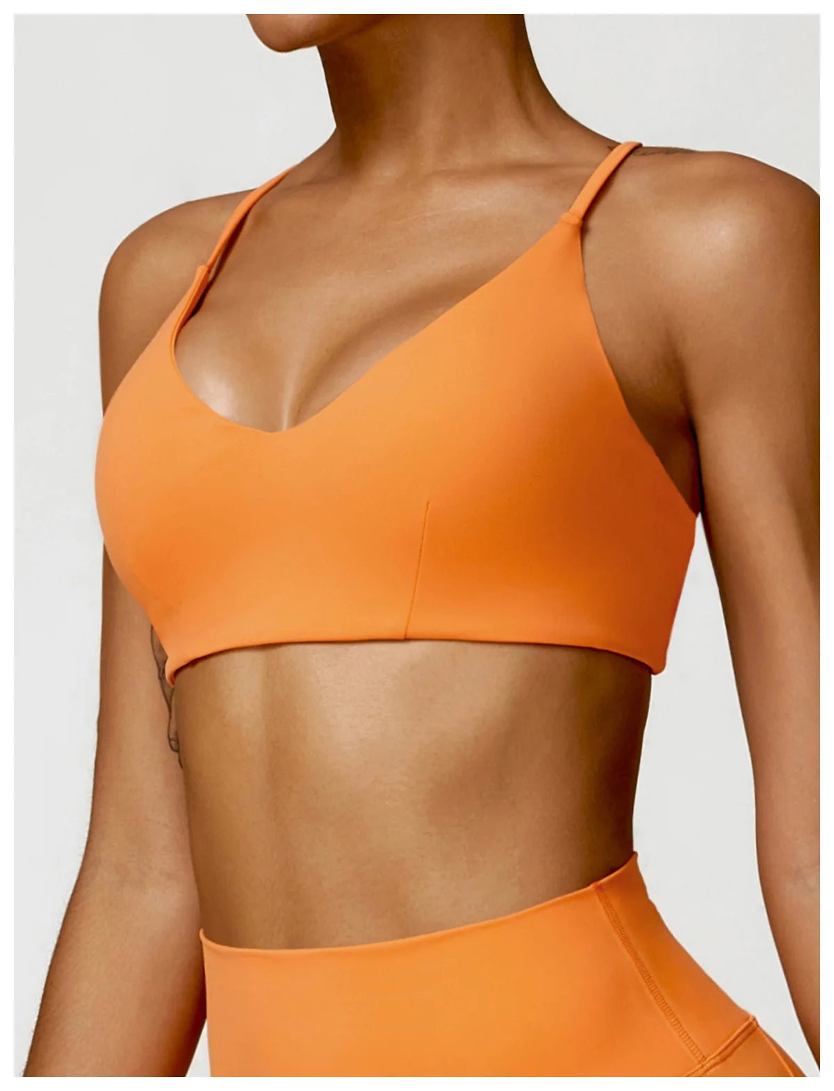 Women's Cross Gathered Seamless Sports Bra