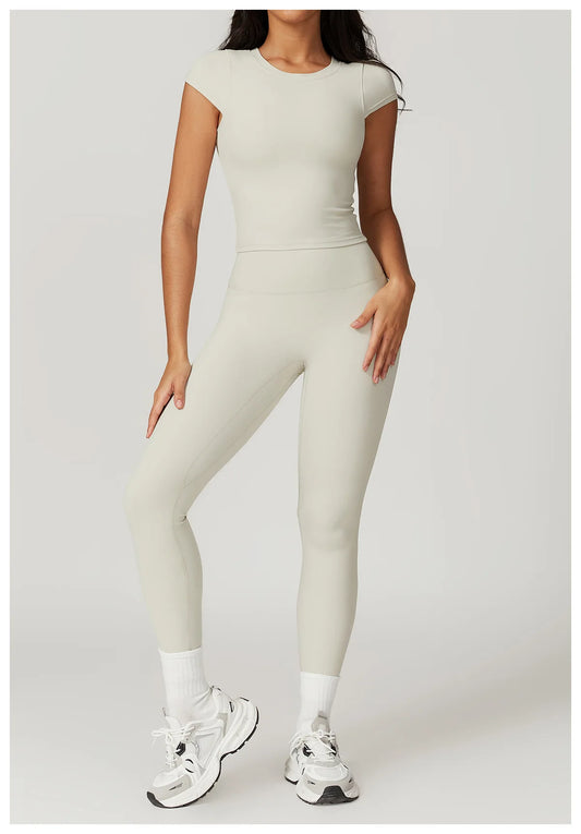 Push-Up Crop Top & High-Waist Leggings Set