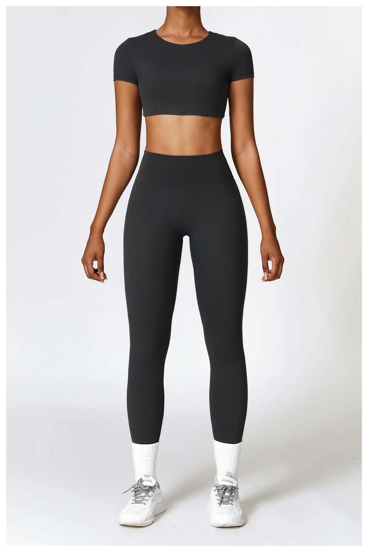 Seamless Crop Top & High-Waist Leggings Set