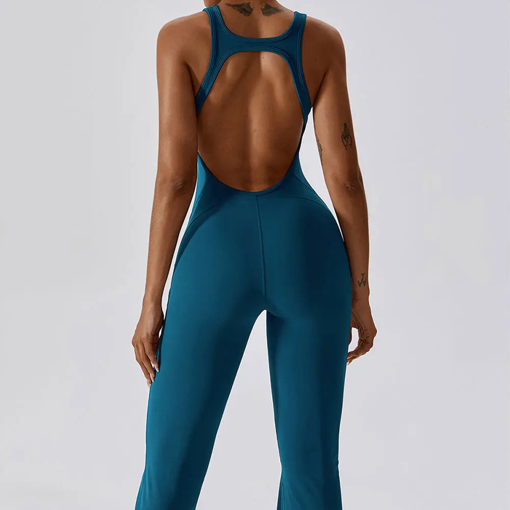 Women's Training Jumpsuit – Stretch Fit Push-Up Workout Bodysuit