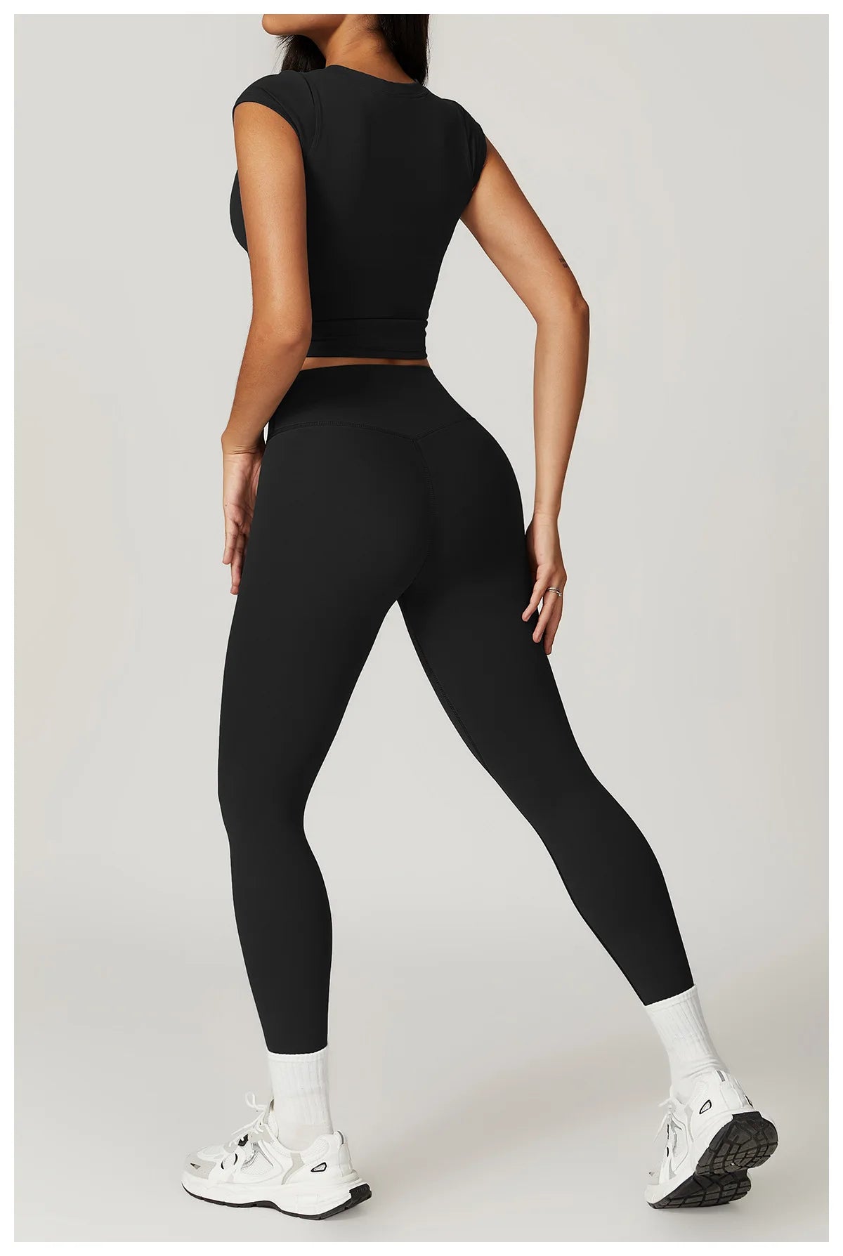 Push-Up Crop Top & High-Waist Leggings Set