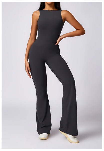 Women's Stretch V-Back Sports Jumpsuit