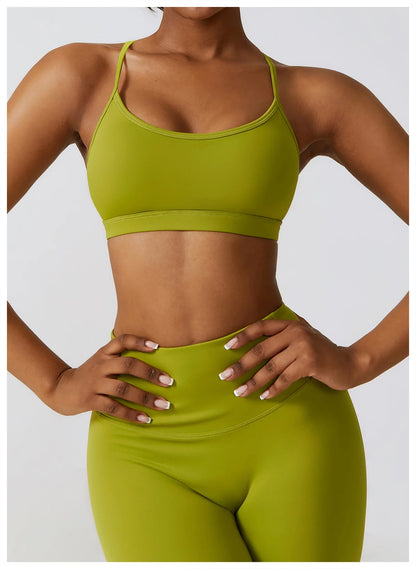 Strappy Bra Top & High-Waist Leggings